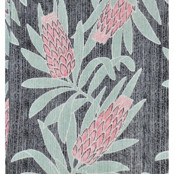 Caribbean Gray Hawaiian Camp Shirt Size XL Silk Blend Resort Beach - Picture 7 of 10